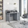Techni Mobili Classic Office Desk with Storage, Grey - as pic