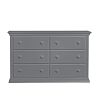 Universal 6 Drawer Dresser Gray - as pic