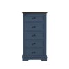 Tall Dresser for Bedroom with 5 Drawers for Closet, Chest of Drawers with Metal Handle - Blue