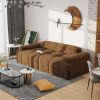 Modern Sofas Couches For Living Room, Comfy Couch With Extra Deep Seats,For Small Spaces, Living Room, Bedroom - brown