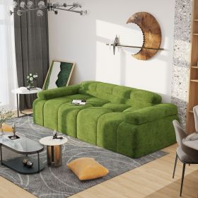 Modern Sofa Bed,Velvet Sleeper Couch,3 Seater Tufted Sofa,And Adjustable Backrests For Small Spaces, Living Room, Bedroom - blackish green