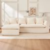 VIDEO provided Sofa Deep Seat Sofa 3 Seater for Living Room Oversized Comfy Sofa L-Shape Sofa Couch with Chaise Home Furniture Sleeper Sectional Sofa