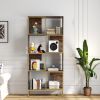 4-Tier Industrial Bookcase, Rustic Wood and Metal Frame, Asymmetrical Shelf Design, Display Storage Shelf