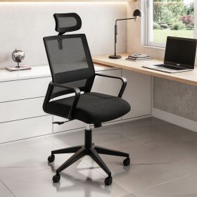 Techni Mobili Ergonomic Office Chair with Lumbar Support and Adjustable Headrest - as Pic