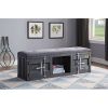 Grey and Gunmetal Storage Bench - as Pic