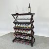 26 Bottles Freestanding wine rack,Wine Storage Rack, Freestanding Display Rack for Kitchen, Pantry, Cellar,walnut - as Pic