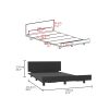 Kaia Twin Bed Base, Headboard -Black - as Pic