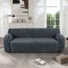 U_Style 81.5" Minimalist Compression Sofa, Curved Design, 3-Seater Casual Sofa for Living Rooms, Bedrooms, and Apartments - as Pic