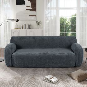 U_Style 81.5" Minimalist Compression Sofa, Curved Design, 3-Seater Casual Sofa for Living Rooms, Bedrooms, and Apartments - as Pic