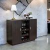 Espresso 2-Door Wine Cabinet - as Pic