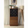 Walnut Wine Cabinet with 3 Drawer - as Pic