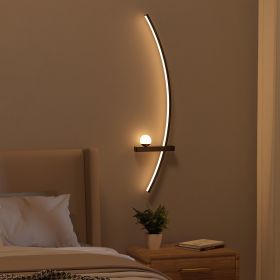 2-Pack Modern Orb Arc Wall Lamp, Plug in Wall Sconces for Living Room Bedside  - black