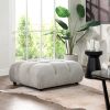 Marcel 36" Bubble Modular Modern Cocktail Ottoman, Pebble Gray Corduroy - as Pic