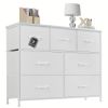 Dresser for bedroom 7 storage Spaces, assembled wardrobe lockers, bedroom furniture lockers - White