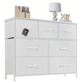 Dresser for bedroom 7 storage Spaces, assembled wardrobe lockers, bedroom furniture lockers - White