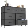 Dresser for bedroom 7 storage Spaces, assembled wardrobe lockers, bedroom furniture lockers - Gray