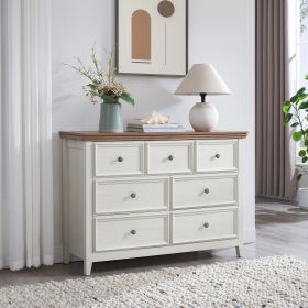 Modern 6 Drawers Dresser 6 Drawers Cabinet,Chest of Drawers Closet Organizers and Storage Clothes Storage Drawers Cabinet-BEIGE