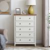 Modern 6 Drawers Dresser 6 Drawers Cabinet,Chest of Drawers Closet Organizers and Storage Clothes Storage Drawers Cabinet- Beige