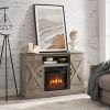 American retro TV Stand Farmhouse Classic Media TV Stand Antique Entertainment for TV up to 50" Gray Wash, 47"W*15.5"D*30.75"H - Gray Wash -