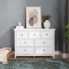 Modern 7 Drawers Dresser 7 Drawers Cabinet,Chest of Drawers Closet Organizers and Storage Clothes Storage Drawers Cabinet- White