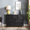 Modern 7 Drawers Dresser 7 Drawers Cabinet,Chest of Drawers Closet Organizers and Storage Clothes Storage Drawers Cabinet- Black