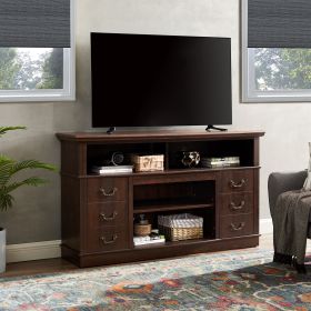 Retro TV Stand with Storage for TVs up to 65'' Mid Century Modern TV Stand & Entertainment Center with Shelf, 60"W*15.75"D*34.25"H - Espresso - MDF