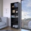 Bookcase 4-Shelves Benzoni, Office, Black - Black