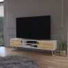 Tv Stand A Magness, Living Room, White / Macadamia - White / Macadamia