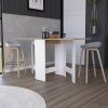 Folding Dining Table Evart, Living Room, White / Macadamia - White / Macadamia
