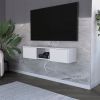 Tv Stand Watson, Living Room, White - White