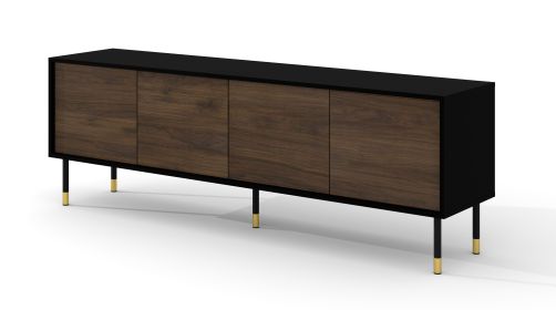 Sherwood - TV stand 4D black / catania oak - Default