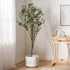 70.9 Inch Artificial Milan Leaf Bonsai,Large Plants for Home Decor and Housewarming Gift - Green - POLYETHYLENE