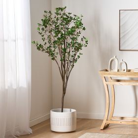 70.9 Inch Artificial Milan Leaf Bonsai,Large Plants for Home Decor and Housewarming Gift - Green - POLYETHYLENE