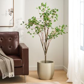 59 Inch Artificial Milan Leaf Bonsai, Artificial Tree Plants for Home Bedroom Living Room - Green - POLYETHYLENE