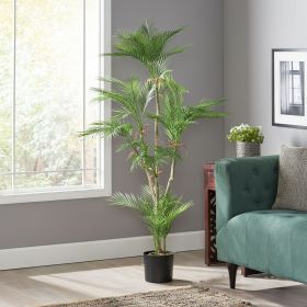 66.5 Inch Artificial Palm Tree - Green - Iron+Plastic