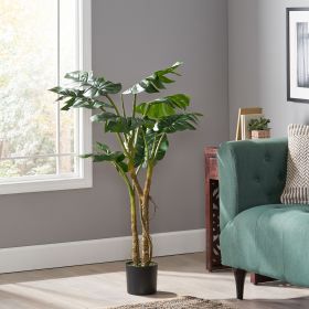 47 Inch Artificial Monstera Tree - Green - Iron+Plastic