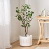 47.2 Inch Artificial Milan Leaf Bonsai - Green - Rattan