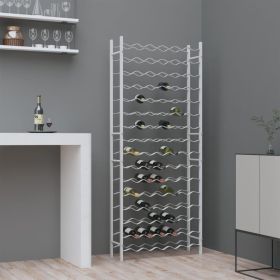 Wine Rack for 96 Bottles White Metal - White
