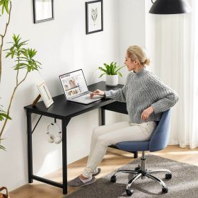 Modern Simple Style Wooden Work Office Desks with Storage,31 Inch,Black - as Pic