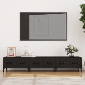TV Stand Black 59.1"x13.6"x11.8" Engineered Wood - Black