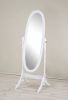Traditional Queen Anna Style Wood Floor Cheval Mirror, White Finish - as Pic