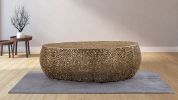 T3601-50 Oval Coffee Table Gold - as Pic