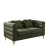 3-seater + 3-seater Combination sofa.Green teddy - as Pic