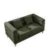 3-seater + 3-seater Combination sofa.Green teddy - as Pic