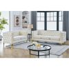 3-seater + 2-seater Combination sofa.BEIGE VELVET - as Pic
