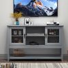 Sideboard Buffet Table with Doors,Grey - as Pic