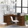 Corner Desk Brown Oak 57.1"x39.4"x29.9" Engineered Wood - Brown