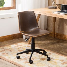 Cesena Faux Leather 360 Swivel Air Lift Office Chair, Antique Brown - as Pic