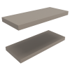 Floating Shelves 1.50" H, 2 Shelves, Taupe - as Pic