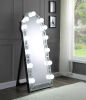 Noralie II Mirrored & Faux Diamonds Floor Mirror - as Pic